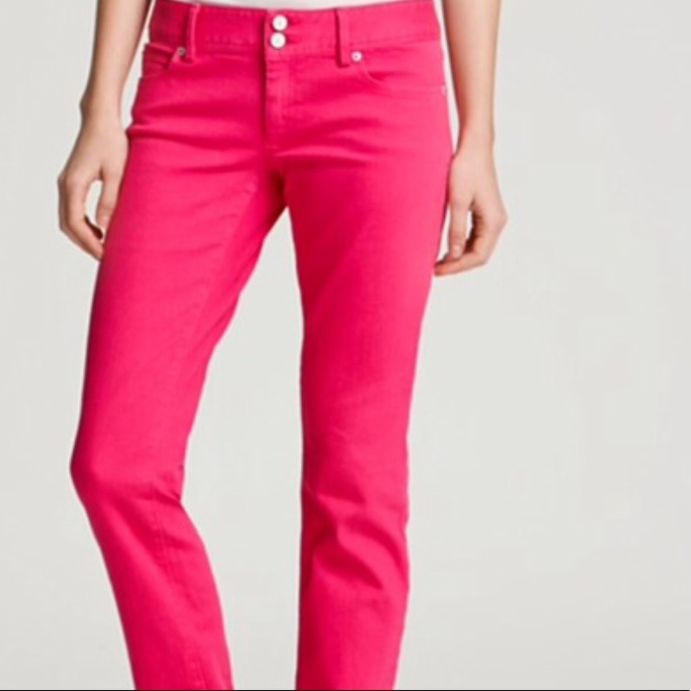 Lilly Pulitzer Azalea Pink Worth Straight Jeans